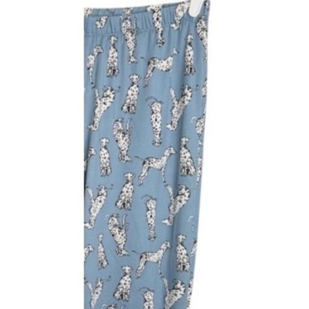 Joyspun Blue Dalmatian Dog Print Pajama Set Dreamy Soft S 4-6 Womens Top Pants - Picture 3 of 7